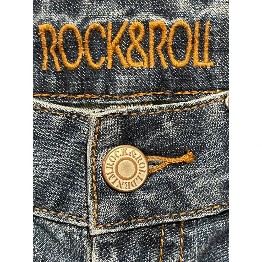 Rock & Roll Denim Boyfriend Womens Bootcut Jeans  Western 25x36(actual 34.5) - Picture 5 of 10